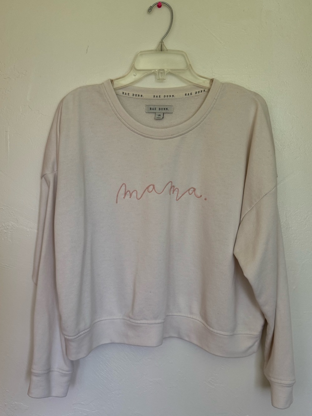 Rae Dunn Mama Embroidered Light Weight Sweatshirt